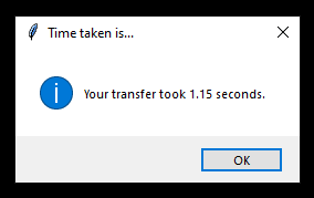 transfer time